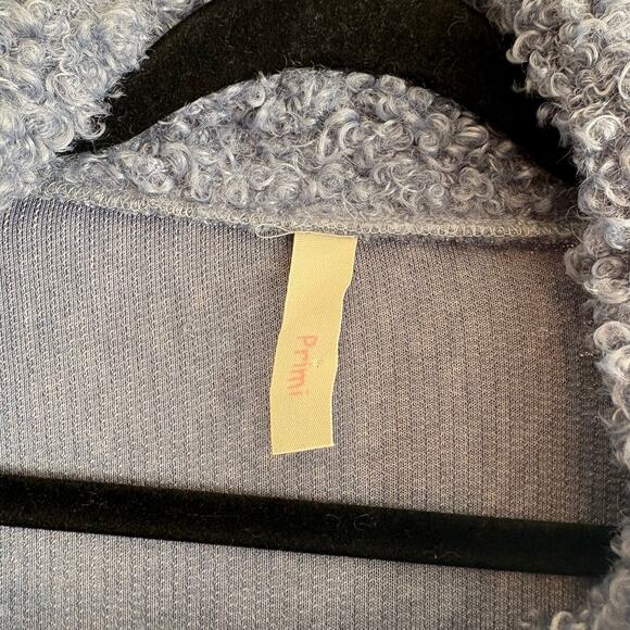 Primi Pale Blue Fuzzy Button Up Jacket Size 1X - Picture 5 of 7